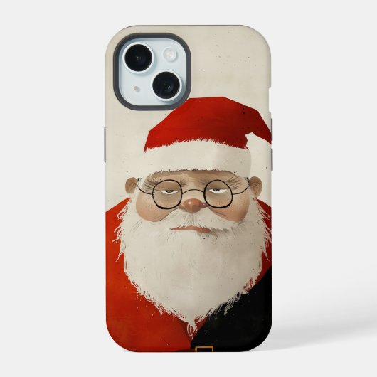 Vermoeide Kerstman iPhone 15 Case (Achterkant)