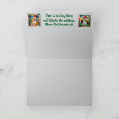 Vermoeide kerstman kaart (Binnen)