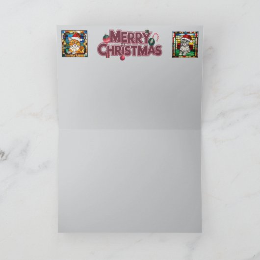 Vermoeide kerstman kaart (Binnen)