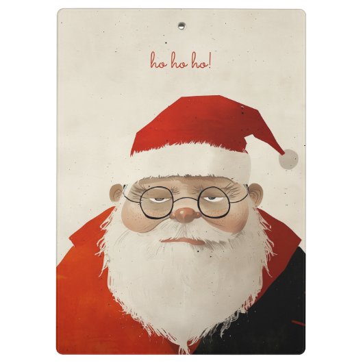 Vermoeide kerstman klembord (Achterkant)