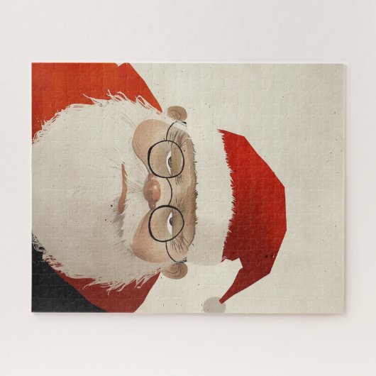 Vermoeide kerstman legpuzzel (Horizontaal)
