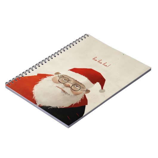 Vermoeide kerstman notitieboek (Linkerzijde)