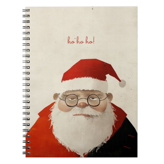 Vermoeide kerstman notitieboek (Voorkant)