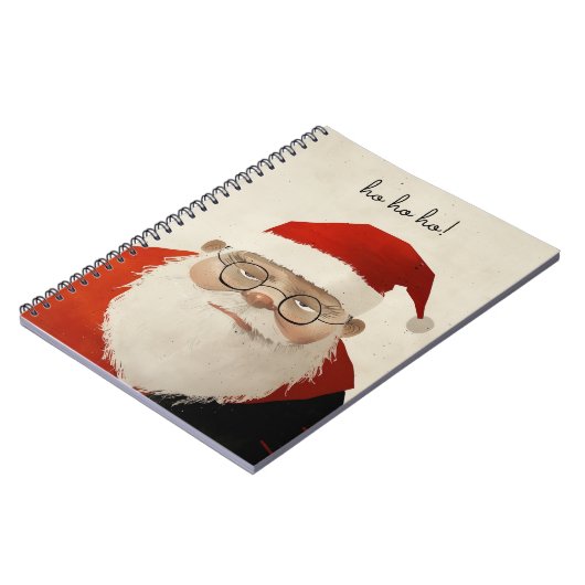 Vermoeide kerstman notitieboek (Linkerzijde)