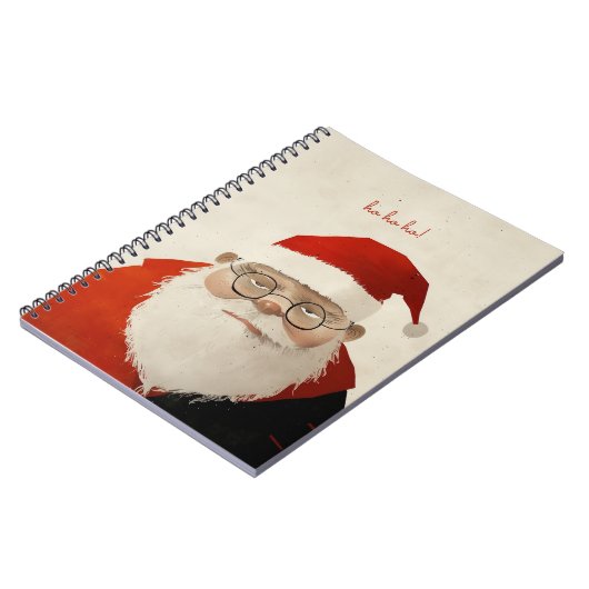 Vermoeide kerstman notitieboek (Linkerzijde)