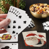 Vermoeide kerstman pokerkaarten (Insitu)