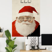 Vermoeide kerstman poster (Thuiskantoor)