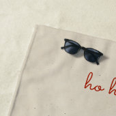 Vermoeide kerstman strandlaken (In situ)