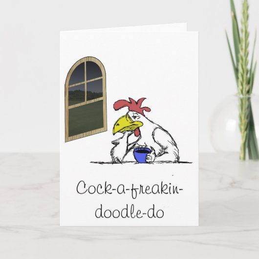 Vermoeide Kip Kaart (Voorkant)