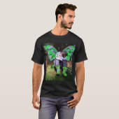 Vermoeide Lyme-ziekte Krijger met engelenvleugels T-shirt (Voorkant volledig)
