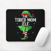 Vermoeide Moeder Elf Kerst Meisjes Vrouwen Elf Squ Muismat (Met muis)