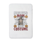 Vermoeide Moeder Is Kostuum Halloween Heks Koffie  Badmat (Voorkant Verticaal)