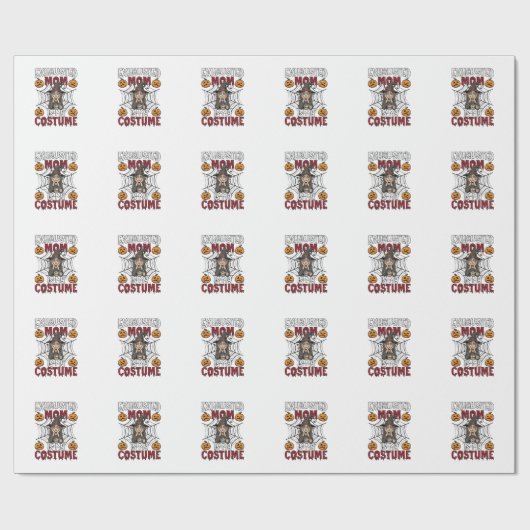 Vermoeide Moeder Is Kostuum Halloween Heks Koffie Cadeaupapier (Vlak)