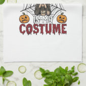 Vermoeide Moeder Is Kostuum Halloween Heks Koffie Theedoek (Gevouwen)