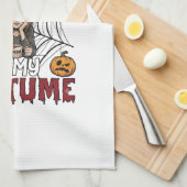 Vermoeide Moeder Is Kostuum Halloween Heks Koffie Theedoek (Quarter Fold)