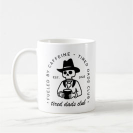 Vermoeide nieuwe papa club aangepaste datum grappi koffiemok