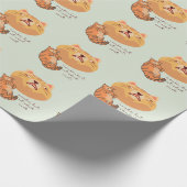Vermoeide Oranje Kat Cadeaupapier (Hoek)