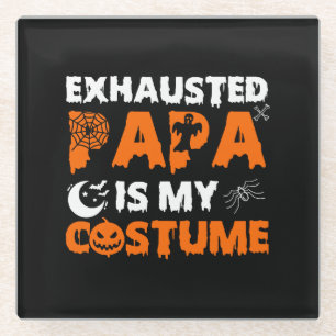 vermoeide papa is mijn kostuum  glazen onderzetter