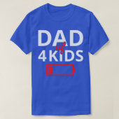 Vermoeide papa van 4 Kinder II T-shirt (Design voorkant)