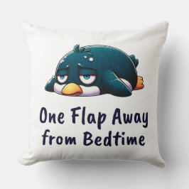 Vermoeide pinguïn verdrietig moe en ongemotiveerd kussen