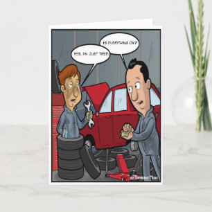 Vermoeide Punny Verjaardag Kaart