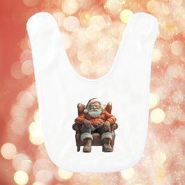Vermoeide Santa Baby Bib Slabbetje