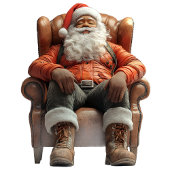 Vermoeide Santa Kraft Gift Label Cadeaulabel