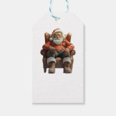 Vermoeide Santa Kraft Gift Label Cadeaulabel (Voorkant)