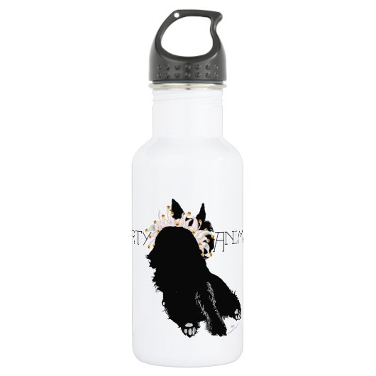 Vermoeide Scottie Feestbeest Waterfles (Voorkant)
