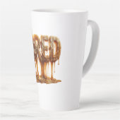 Vermoeide Smeltende Kaars Typografie Burnout Moede Latte Mok (Rechterhoek)