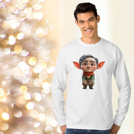 Vermoeide vader Christmas Elf Mannen T-shirt