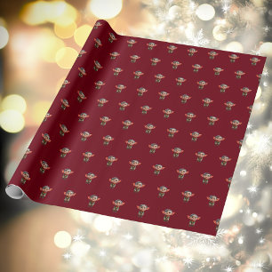 Vermoeide vader Kerst Elf inpakpapier
