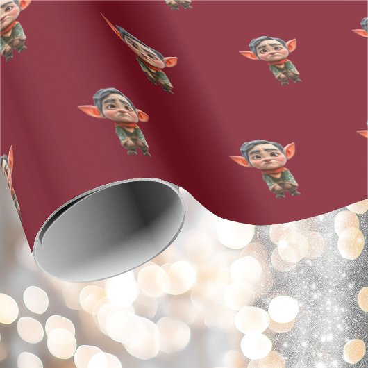 Vermoeide vader Kerst Elf inpakpapier