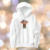 Vermoeide vader Kerst Elf Meisje Hoodie