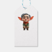 Vermoeide vader Kerst Elf Witte Gift Labels Cadeaulabel (Voorkant)