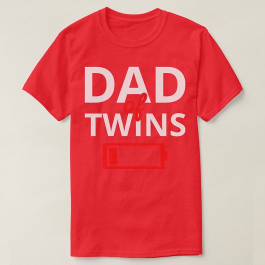 Vermoeide vader van tweeling II T-shirt (Design voorkant)