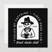 Vermoeide vaders club aangepaste grappige koffie l feestdagenkaart (Voorkant / Achterkant)