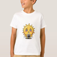 Vermoeide Zon Koffie Ochtend Kinderen