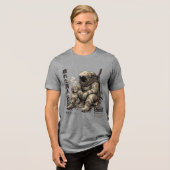 Vermoeide Zwervers Ruimtevaarder Tri-Blend Shirt (Voorkant volledig)