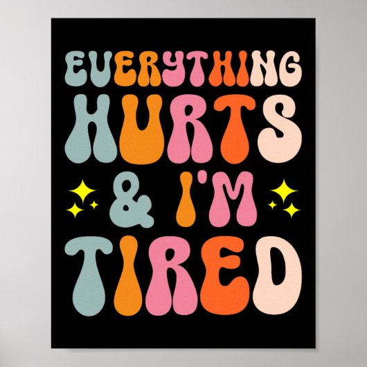 Vermoeidheid Gym Training Atleet Runner Alles H Poster (Voorkant)