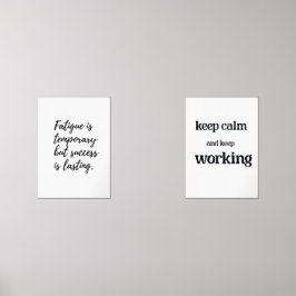 Vermoeidheid is tijdelijk, maar succes is blijvend muurkunst sets