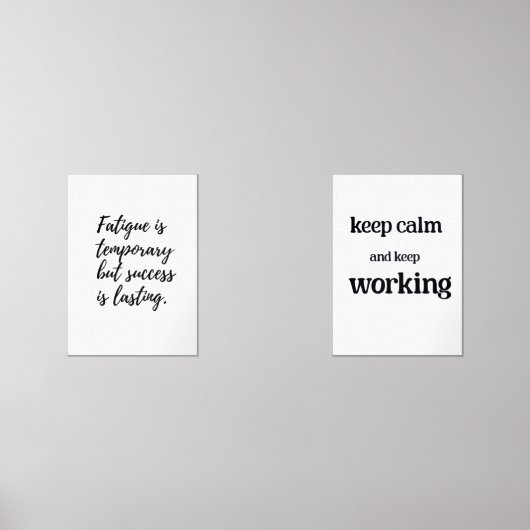 Vermoeidheid is tijdelijk, maar succes is blijvend muurkunst sets (Voorkant)