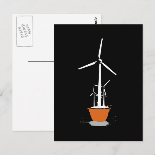 vermogen van de windbloem briefkaart (Voorkant / Achterkant)