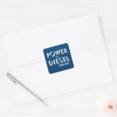 Vermogen van diesel vierkante sticker (Envelop)
