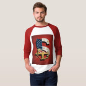 Vermogen van het pond: Bitten Dollar Teken T-Shirt (Voorkant volledig)