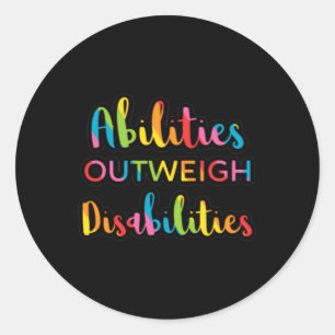 Vermogen weegt op tegen handicaps Leraar Speducato Ronde Sticker