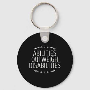 Vermogen weegt zwaarder dan handicaps 0 handicaps  sleutelhanger