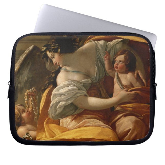 Vermogendheid (olie op doek) laptop sleeve (Voorkant)