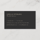 Vermogensadviseur Monogram Professional Visitekaartje (Achterkant)