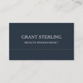 Vermogensbeheer Navy Blue Professioneel Visitekaartje (Voorkant)